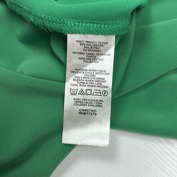 Ann Taylor Keyhole Flutter Sleeve Crepe Blouse Career Kelly Green Small - Picture 10 of 10